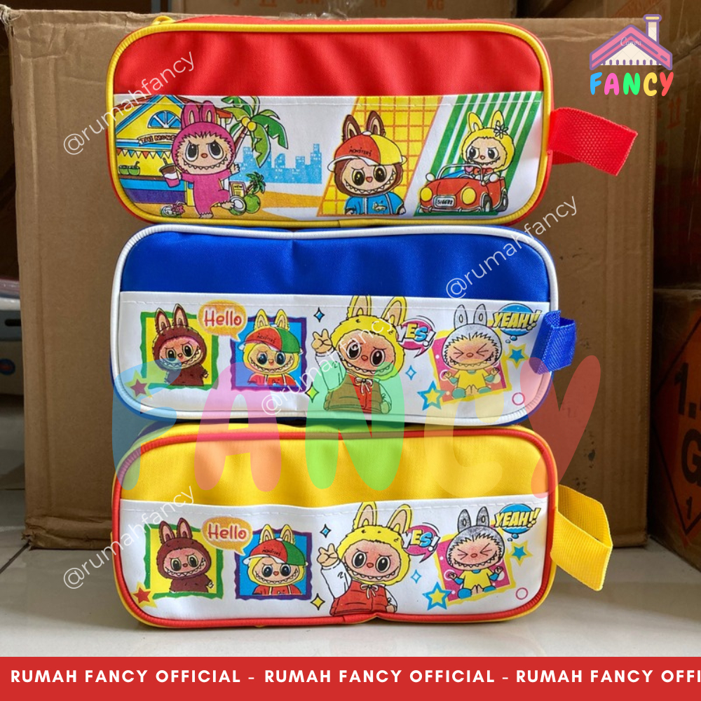 

Tempat Pensil Kotak Pensil FANCY Motif KARTUN LABUBU Lucu HD 217 Tempat Pensil + Resleting Zipper Kantong Depan