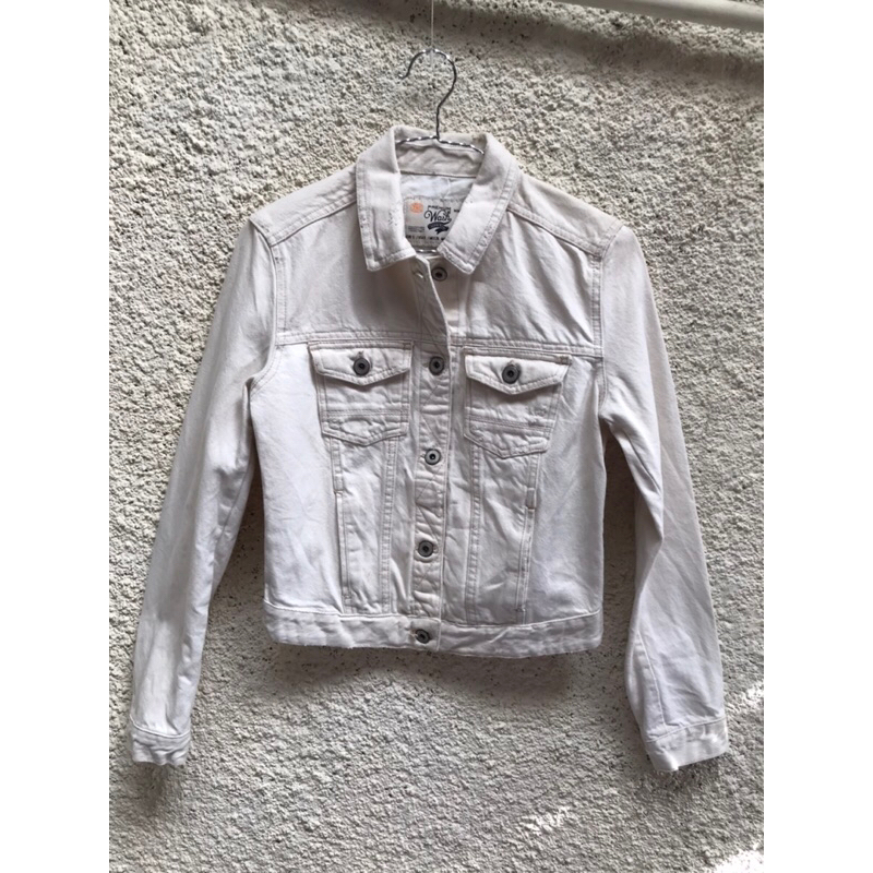 Zara ripped denim jacket
