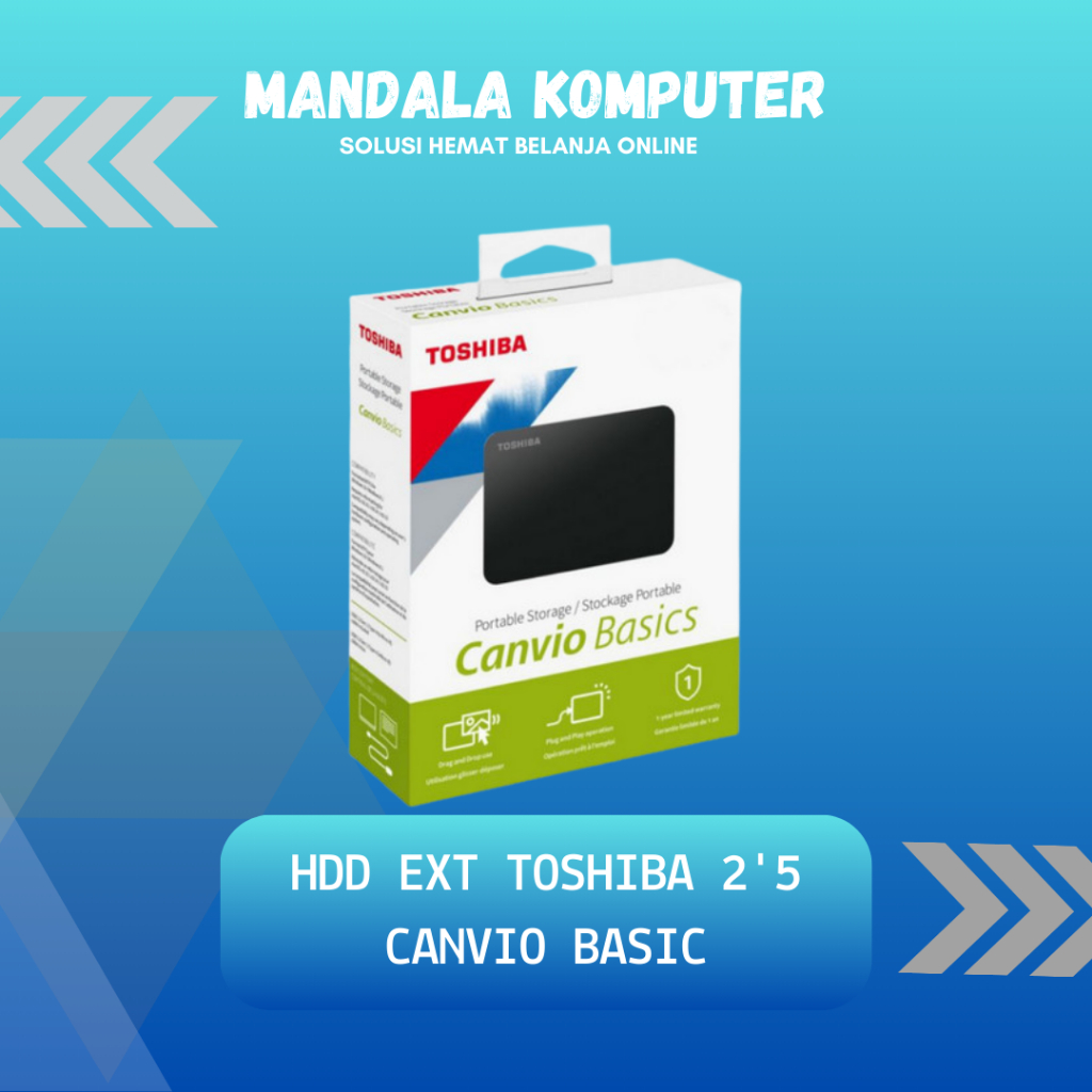 Toshiba Canvio 1TB, 2TB External HDD - 1TB