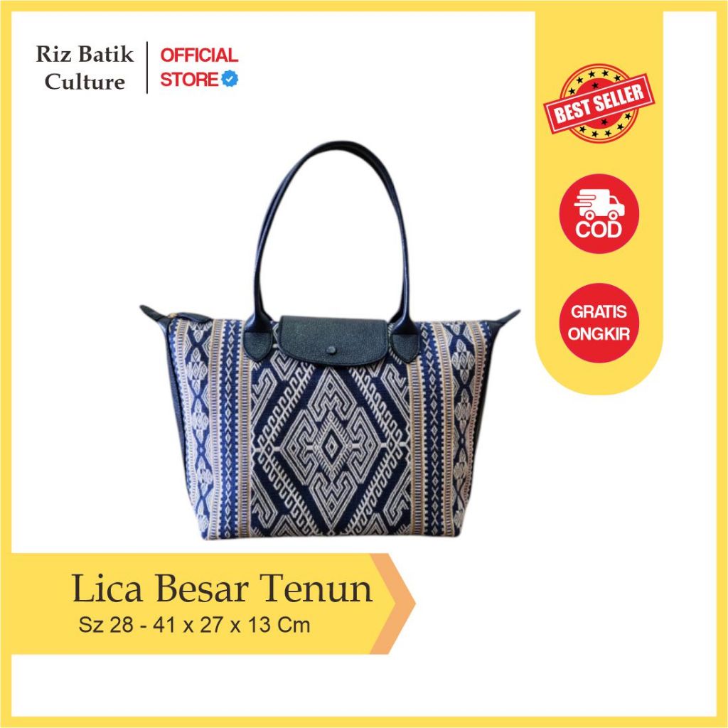 Lica Besar Tenun Pahikung/Kain Batik/Tas Batik/Tas Tenun/Tas Kulit/Tas ethnic/Tas Wanita