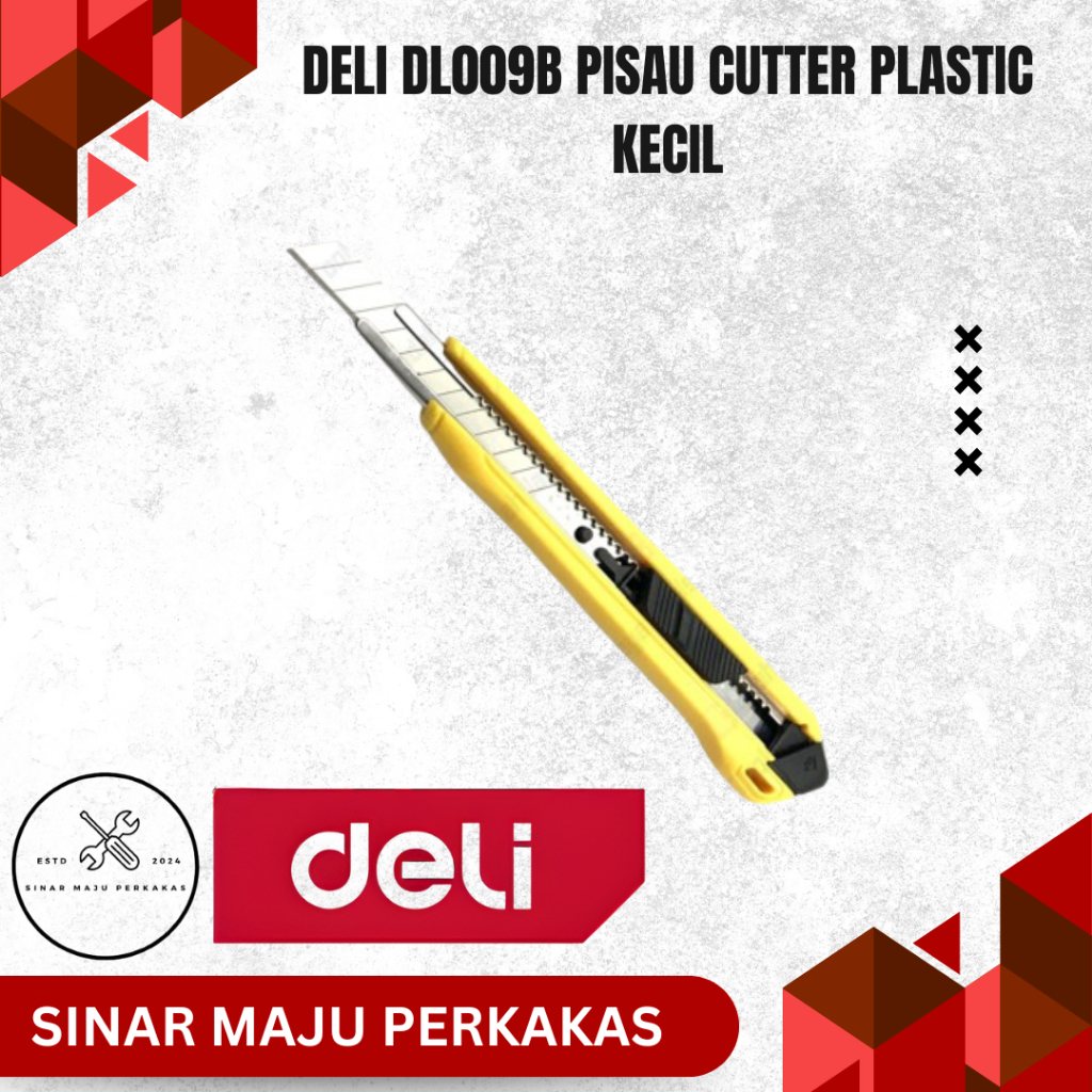 

DELI DL009B Pisau Cutter Plastic KECIL - Cuter Pemotong Kertas Kater