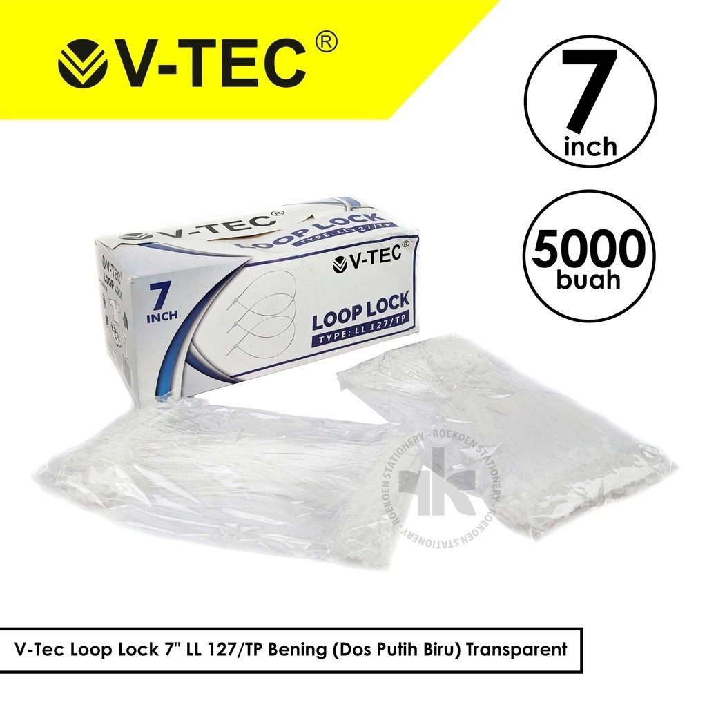 

VTEC LOOP LOCK Tali Hangtag 7 inch LL 127/TP PUTIH