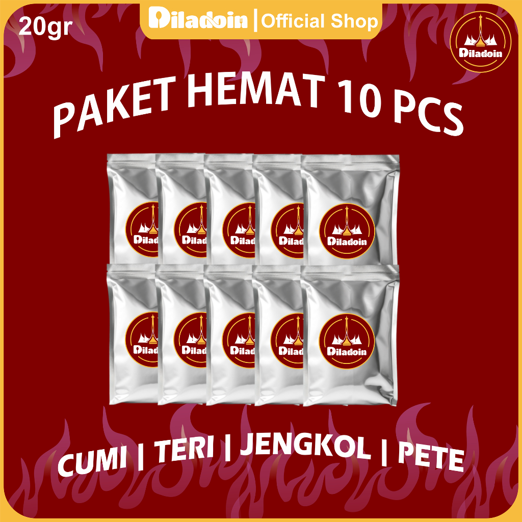 

PAKET USAHA 100PCS Sambal Cumi / Sambal Teri / Sambal Pete / Sambal Jengkol / Sambal Tongkol / Sambal Teri Kacang