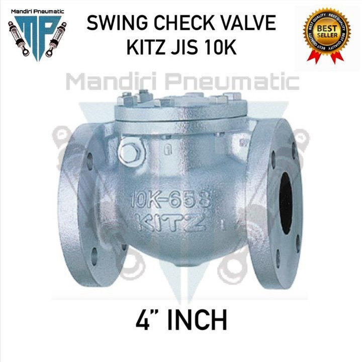 4" inch swing check valve kitz jis 10k