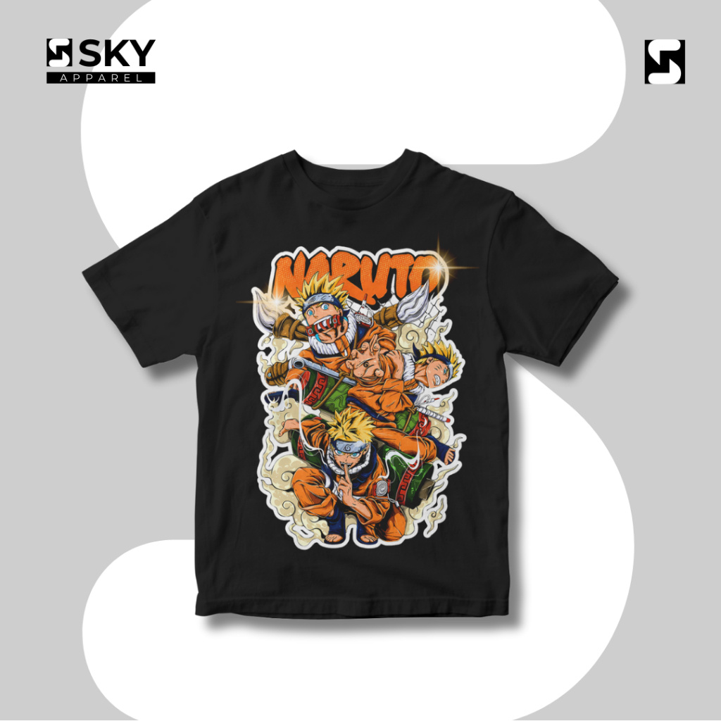 KAOS DISTRO ANAK GAMBAR NARUTO UZUMAKI BAHAN KATUN COMBED 24S