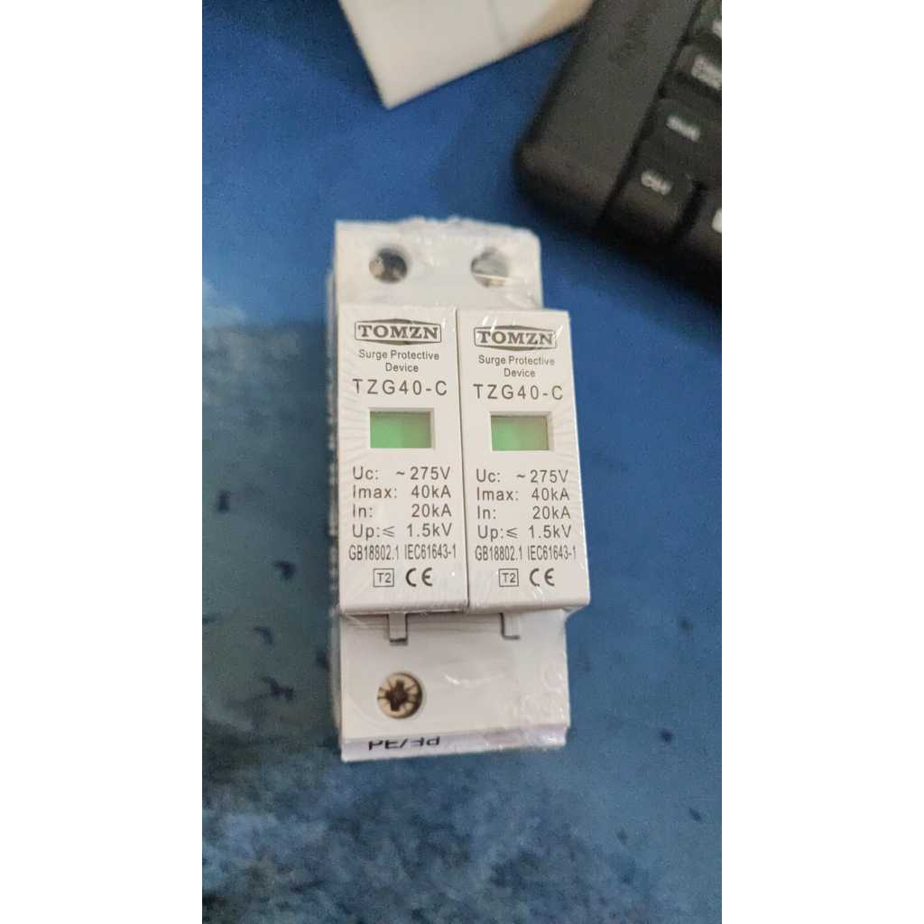 MCB anti petir AC SPD 275V 20KA~40KA Surge Protector