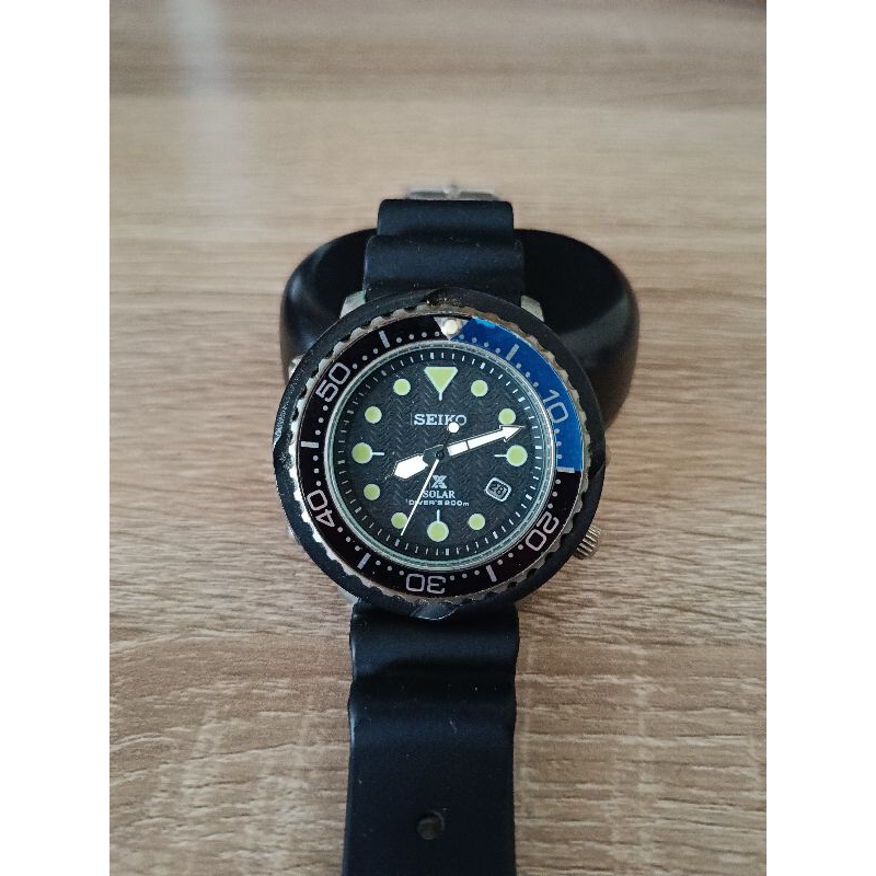 Preloved jam tangan Pria  Seiko Divers Mitashop 1988 (black blue)