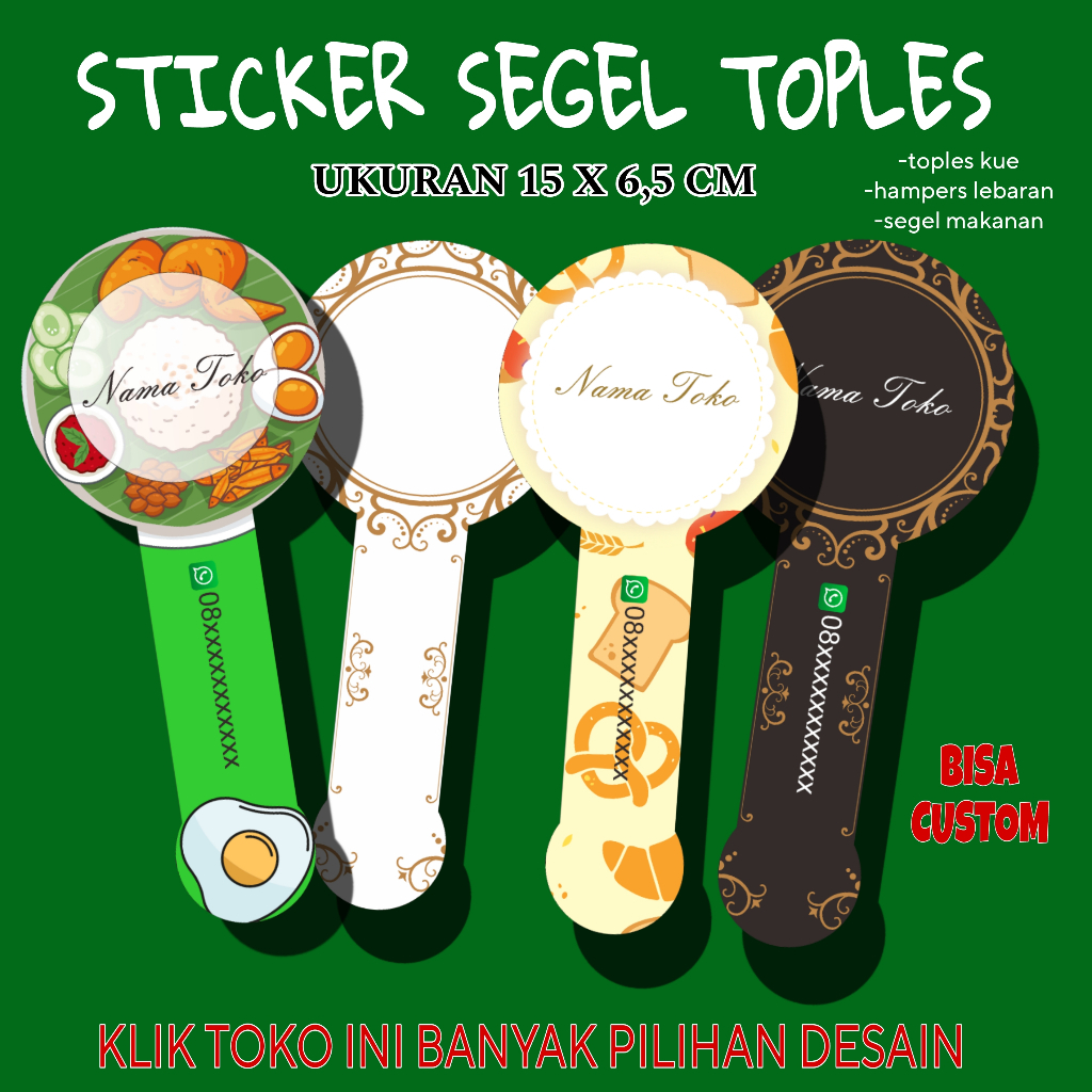 

Stiker Segel Makanan / Toples