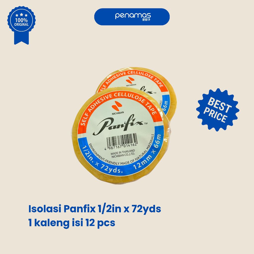 

ISOLASI PANFIX 1/2 INCH X 72 YARDS / PCS