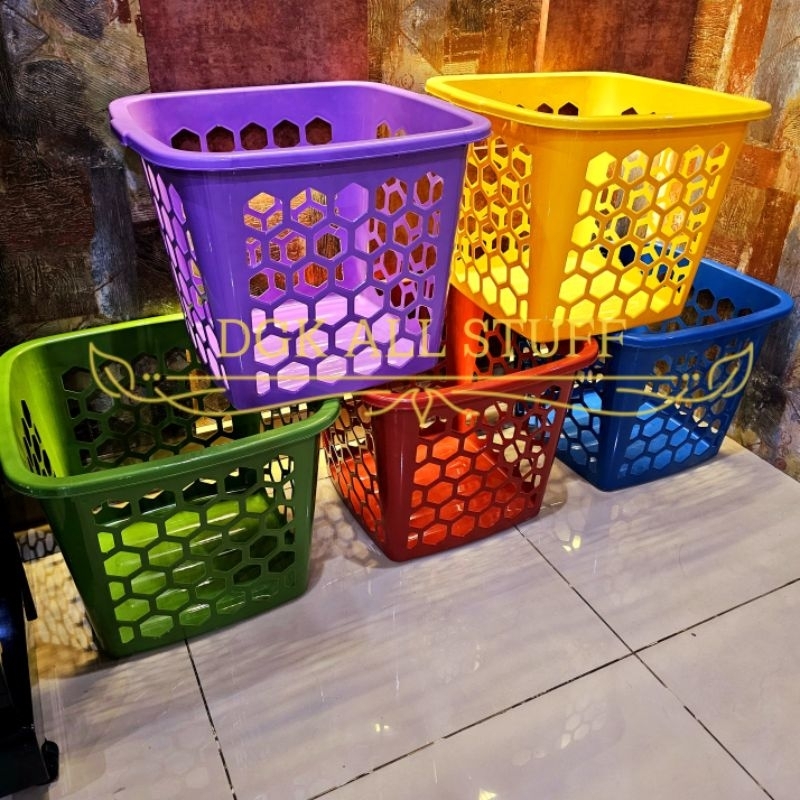 Keranjang Tempat Laundry Laundri Loundry Loundri Londri Setrika Baju Pakaian Bayi Bersih Kotor Buah 