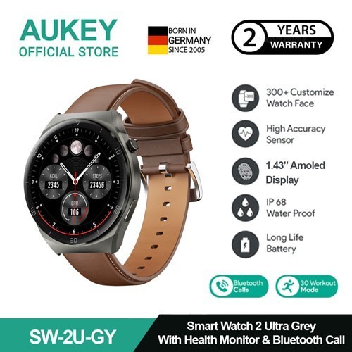 AUKEY SmartWatch 2 Ultra Amoled Display Waterproof BluetoothCall SW-2U