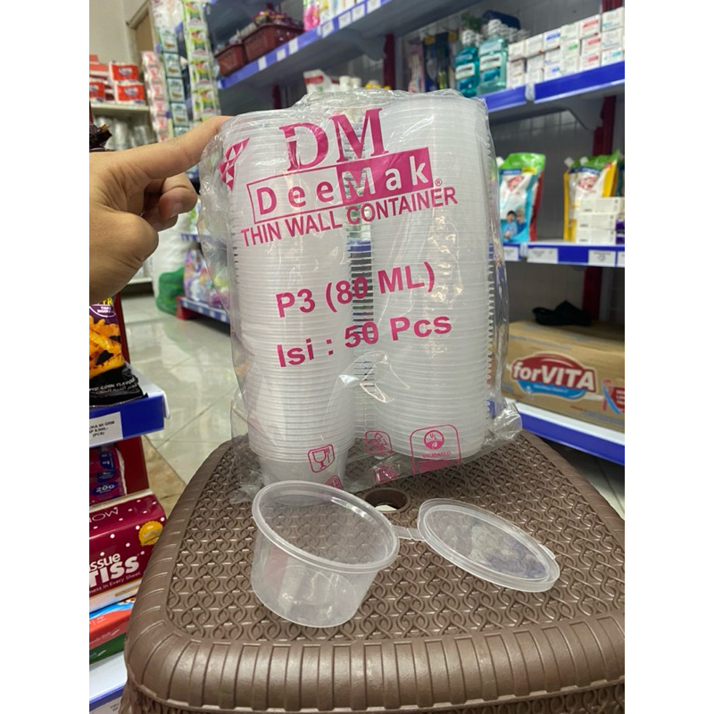 (isi 50) thinwall cup sauce 80ml / wadah puding merk dm
