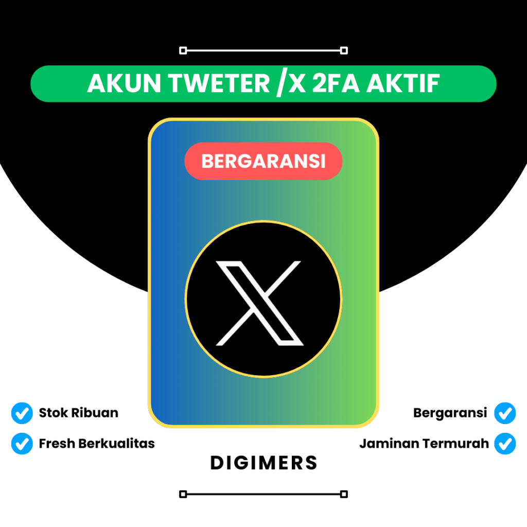 Akun Tweener/X 2FA Aktif Akun Twitter Fresh / Kosongan / Polosan / Cookies / Useragent / Pva / 2FA