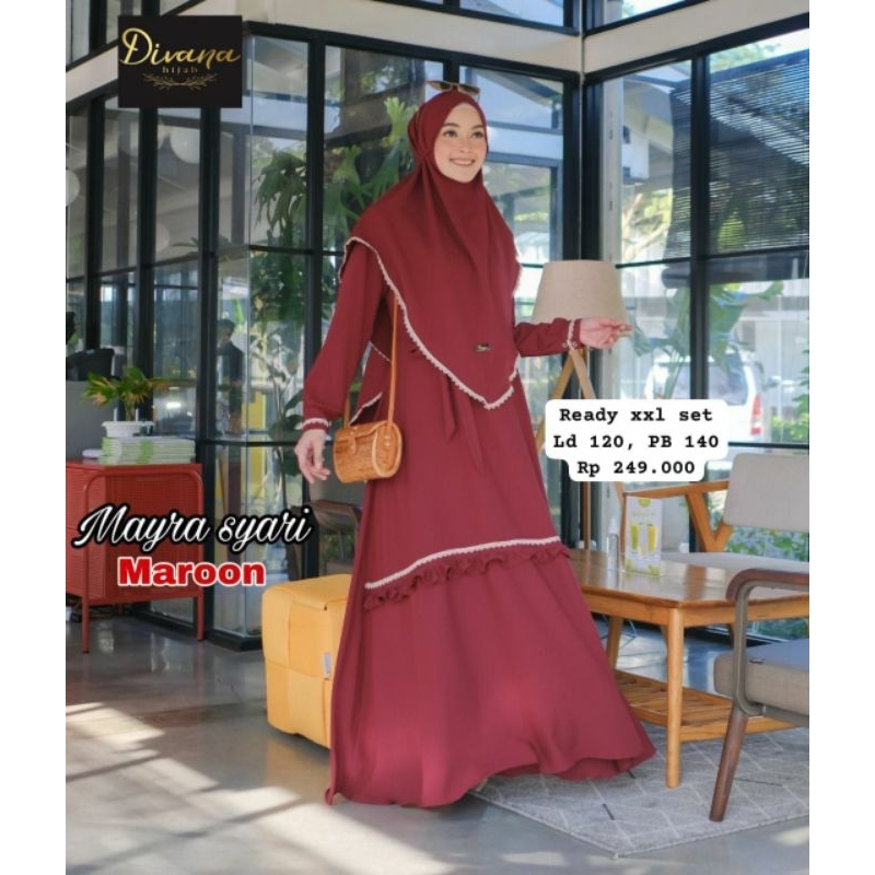 READY STOK GAMIS SET HIJAB BY DIVANA HIJAB