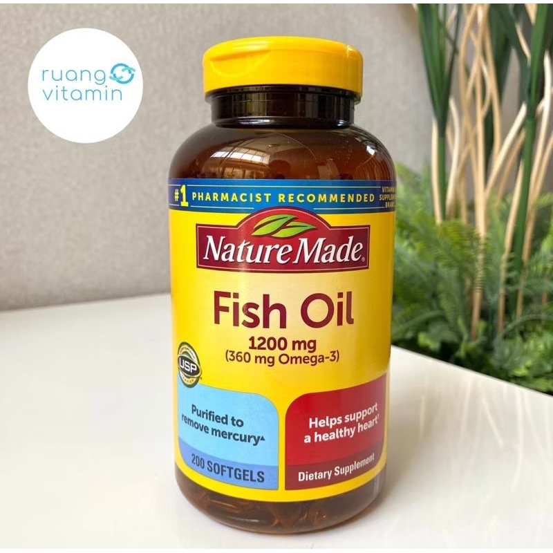 nature made fish oil ORIGINAL omega 3 1200 mg isi 200 sofgels