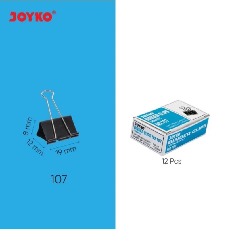 

Binder Clip Klip Penjepit Kertas Joyko Black 107