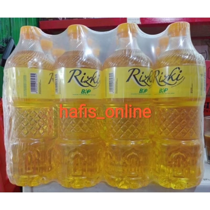 Minyak goreng rizki 1 krat 12 botol