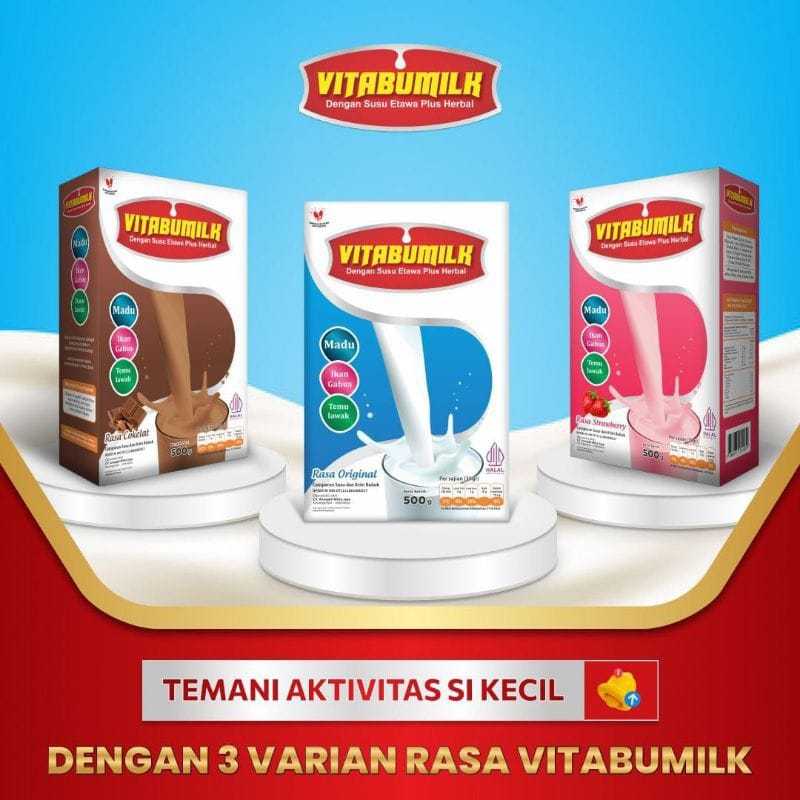 

Susu Penambah Nafsu Makan dan Kecerdasan Anak - VITABUMILK Susu Kambing Etawa Plus Herbal Temulawak