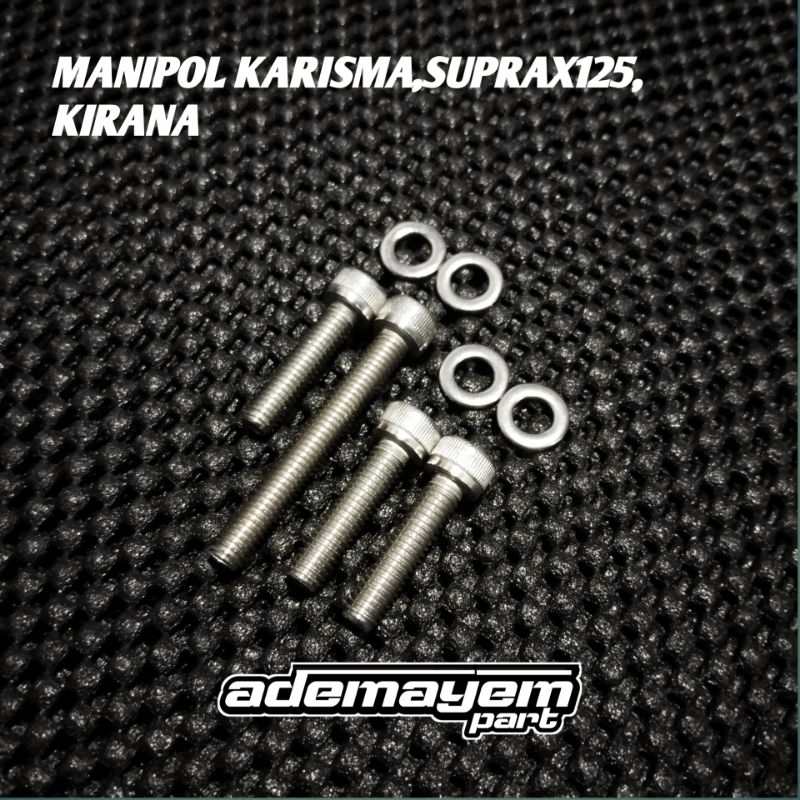 Baut L Stainless Manipol Karisma SupraX125 Kirana Tahan Karat