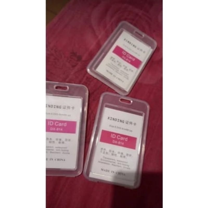 

ID CARD HOLDER TRANSPARAN\TEMPAT ID BENING 2SISI