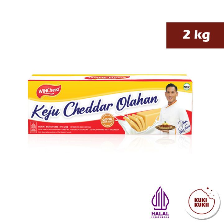 

WINCheez Keju Regular 2 KG x 1 Slop Isi 8 Pcs | Mega Baking Supply