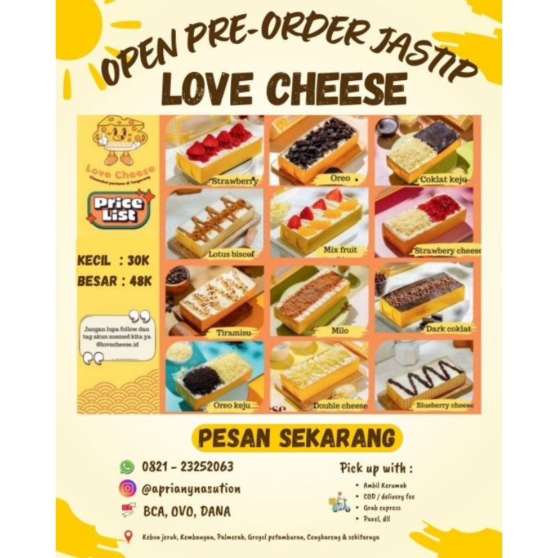 

PRE-ORDER JASTIP LOVE CHEESE BLOK - M