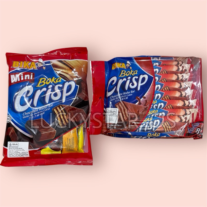 

BIKA BOKA CRIPS CHOCOLATE WAFER BAR 104GR / BIKA MINI BOKA CRIPS 90GR