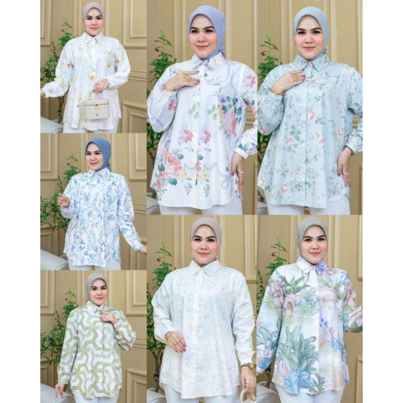 BAJU WANITA PREMIUM KEMEJA KATUN JEPANG | KEMEJA KATUN JEPANG MOTIF BUNGA | KEMEJA WANITA KATUN JEPA