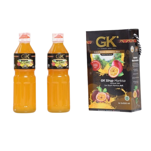 

2 botol sirup markisa sirup Gk