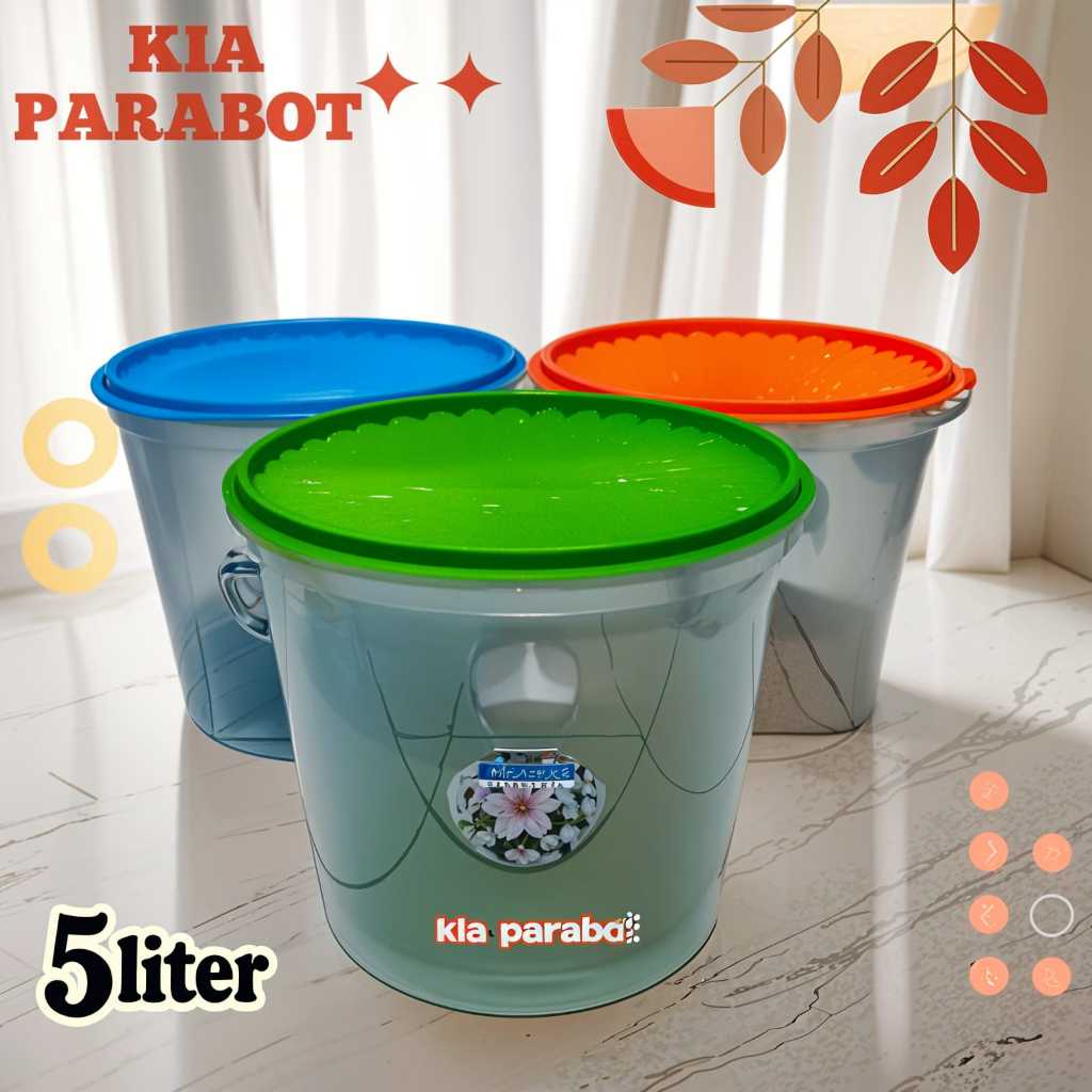 Toples Sealware 5 Liter (D=20cm) Plastik Besar Tempat Kerupuk Peyek Bulat BPA FREE PP5