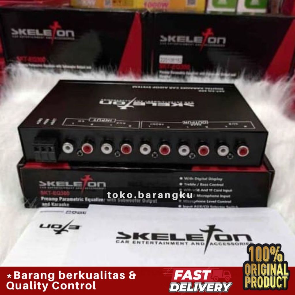 GARANSI ORIGINAL (With Bluetooth TF card / USB) Parametric Equalizer Karaoke Mobil Preamp Parametrik