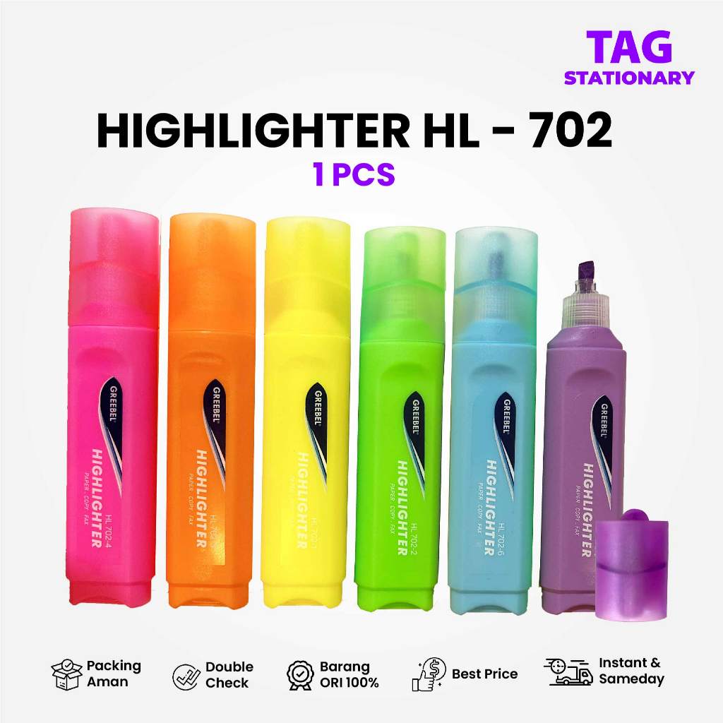 

GREEBEL Stabilo / HIGHLIGHTER HL-702 (PCS) / Stabilo Pastel Timur Agung Grosir