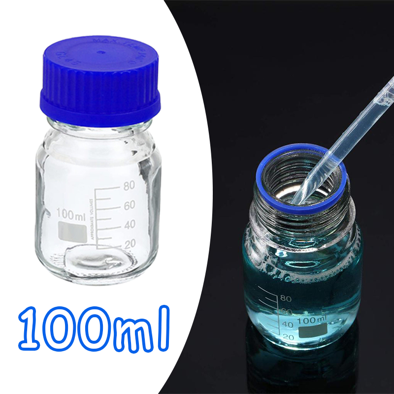 Botol Kaca Laboratorium 100ml Botol Sampel Botol Kaca Lab Sample Botol  Universal Botol Kaca Reagen 