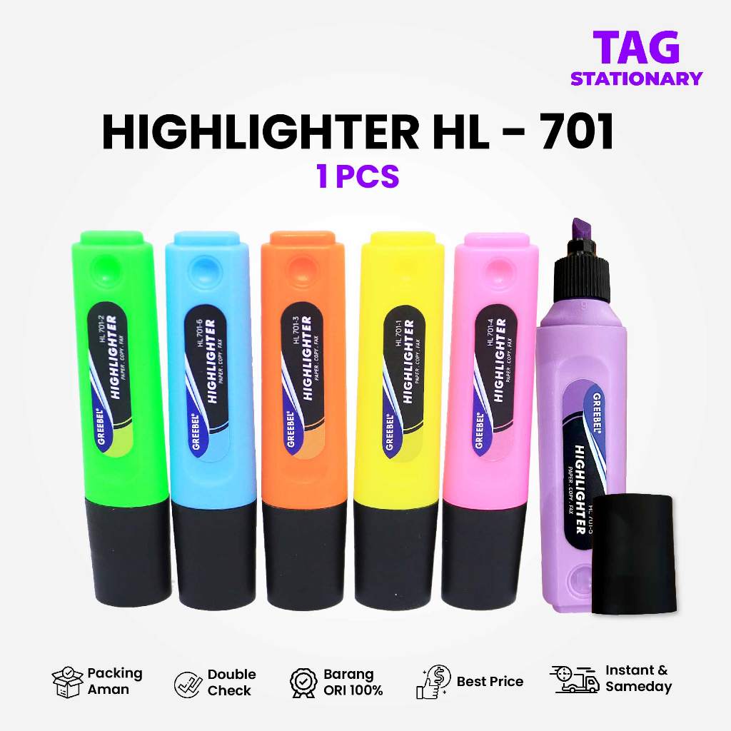 

GREEBEL Stabilo / HIGHLIGHTER HL-701 (PCS) / Stabilo Pastel Timur Agung Grosir
