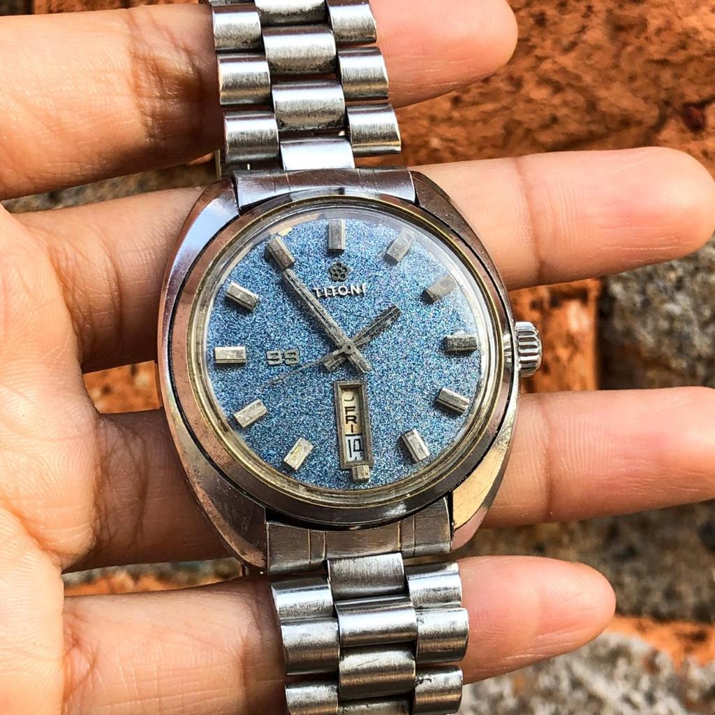 Jam tangan antik titoni otomatis second original vintage