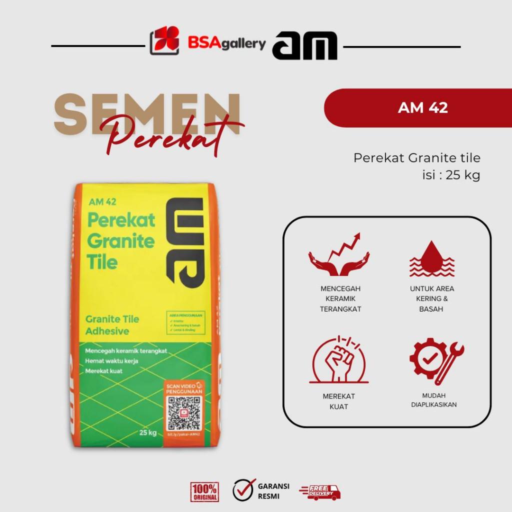 AM 42 PEREKAT GRANITE TILE kemasan 25 kg Semen Pekerat Ubin