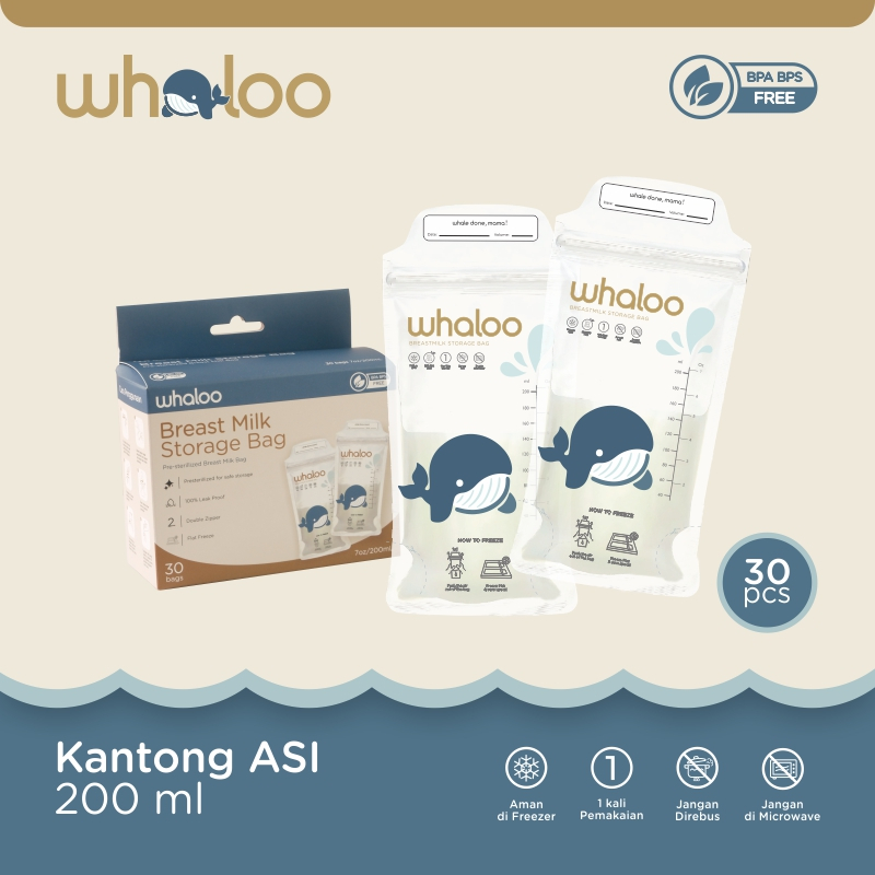 Whaloo Kantong Susu ASI Bayi Baby Breast Milk Storage Bag Set 30 pcs - Kantong Plastik ASI Ibu BPA F