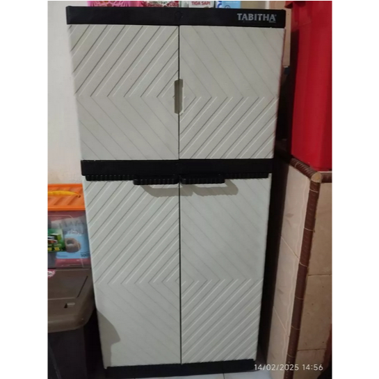 LEMARI PAKAIAN PLASTIK LEMARI 3 SUSUN LS2P TABITHA WAJIK 3 SUSUN FULL KUNCI