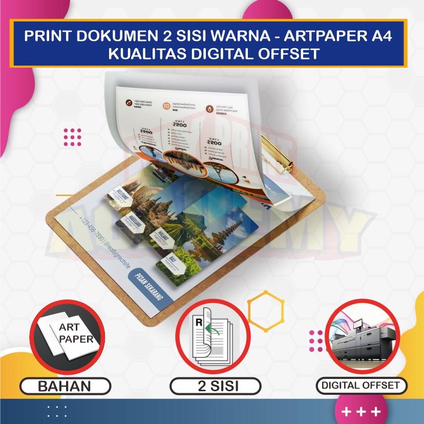 

JASA CETAK DOKUMEN 2 SISI KUALITAS DIGITAL OFFSET ARTPAPER 150GSM A4