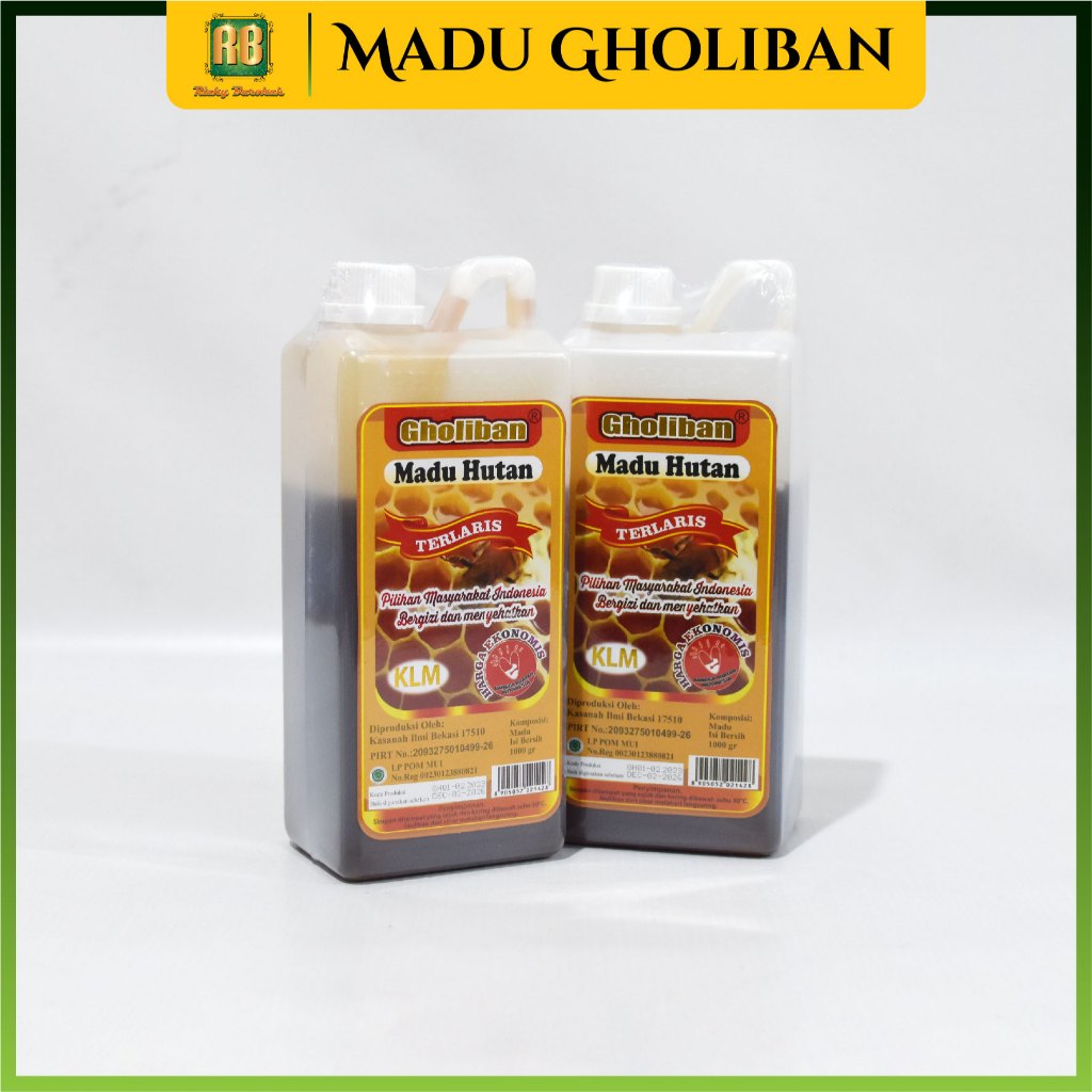 

GFD Madu Hutan Gholiban Kalimantan 1kg Orinal BPOM Madu Ghaliban Goliban KLM Terlaris 1 Kg Asli Riau
