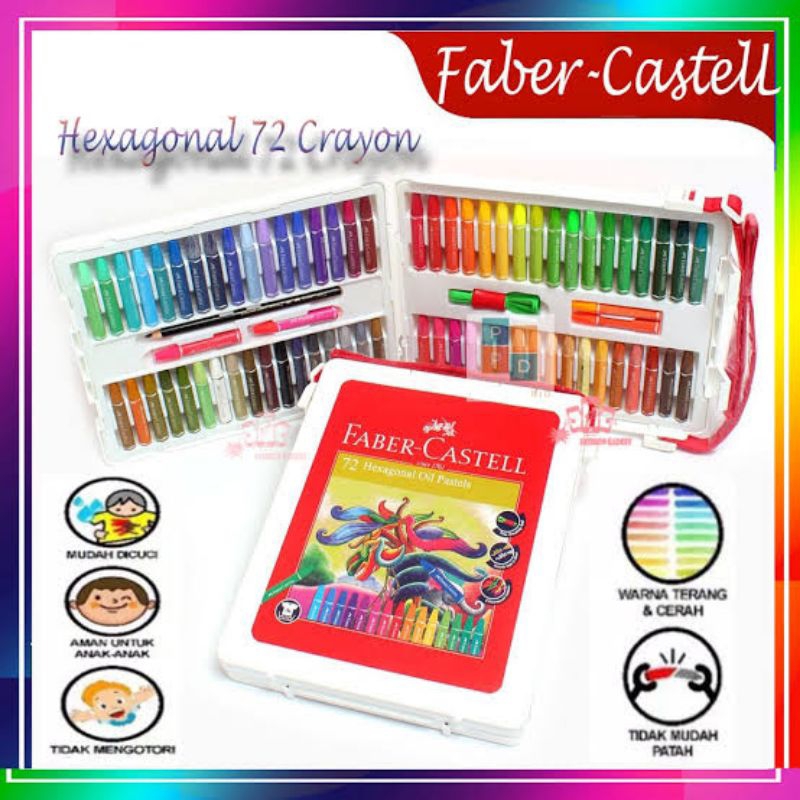 

crayon Faber castell oil pastel isi 72 warna colouring