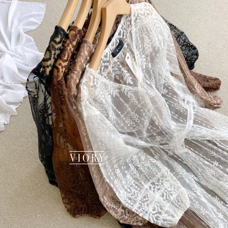 LACE OUTER / outer brokat panjang / long outer