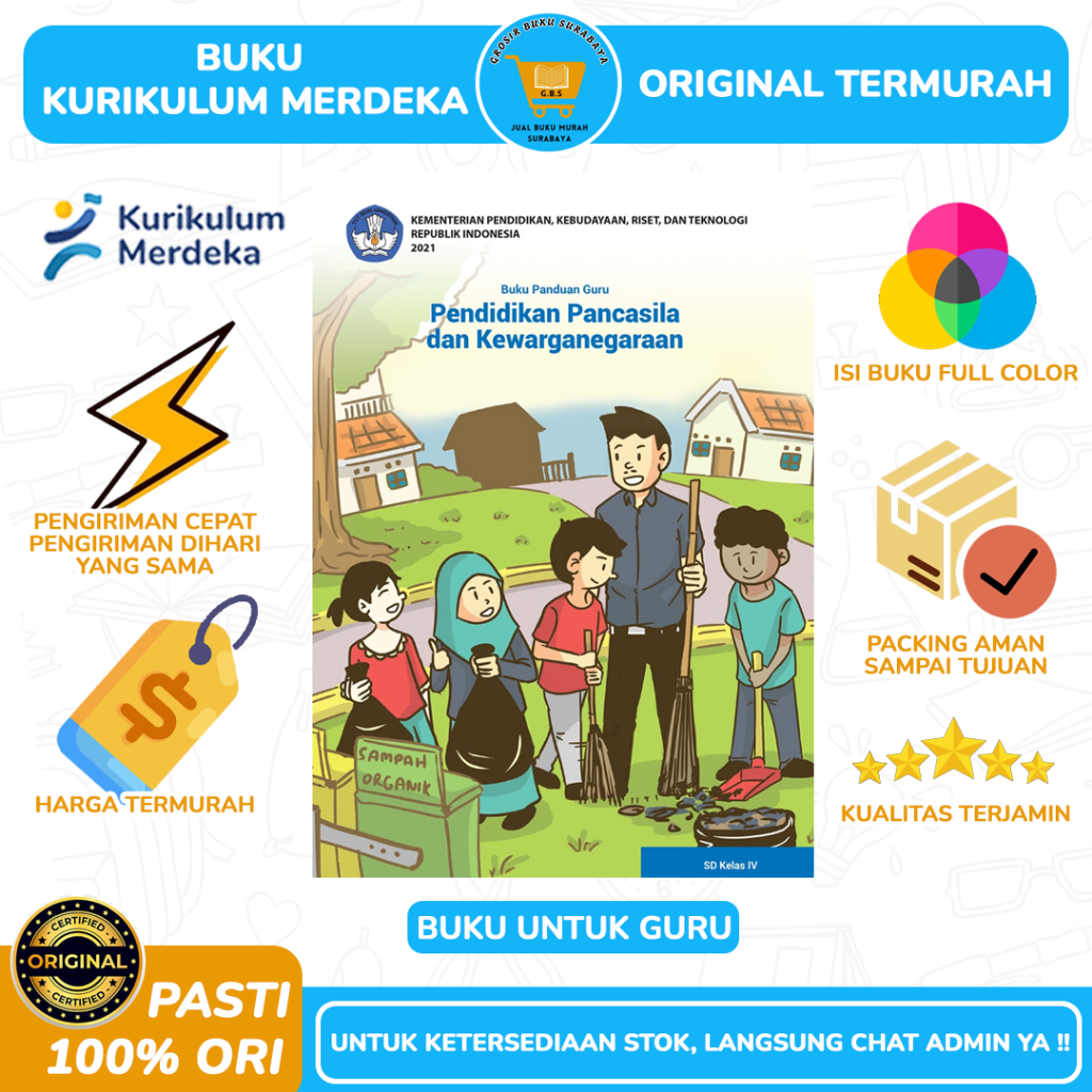 Buku Panduan Guru PPKn Kelas 4 SD - Buku Paket Kumer - Kurikulum Merdeka