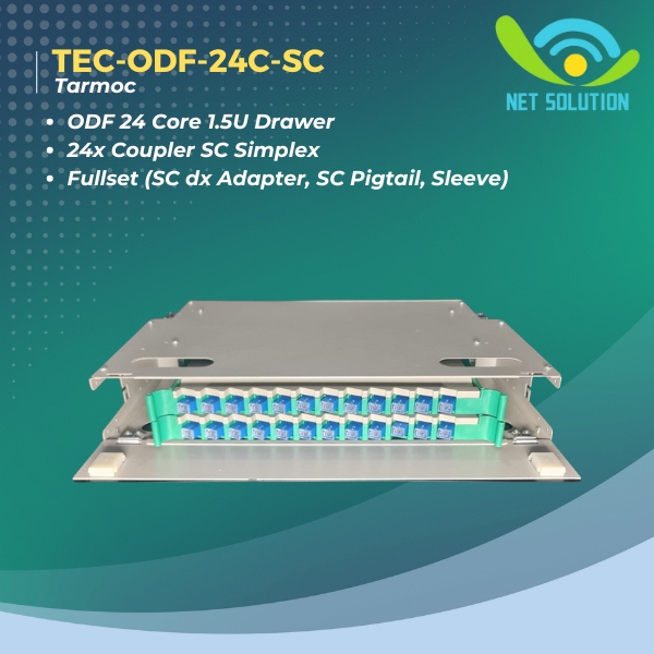 Fiber Optic ODF/OTB 24 Core SC Lengkap Rackmount | ODF 24C SC