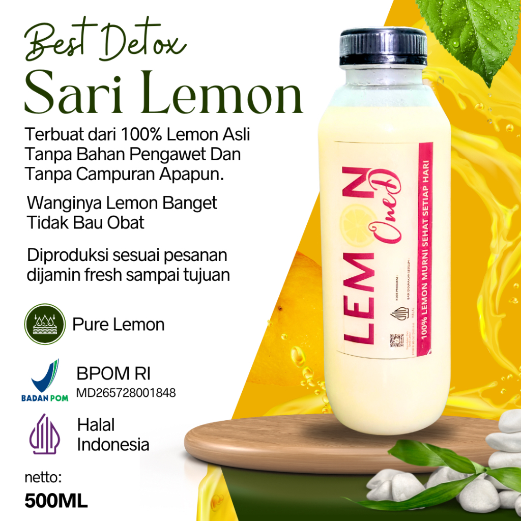 

Sari Lemon California 500ML Murni Alami 100% Untuk Detoks Dan Diet Alami Healthy Drinks