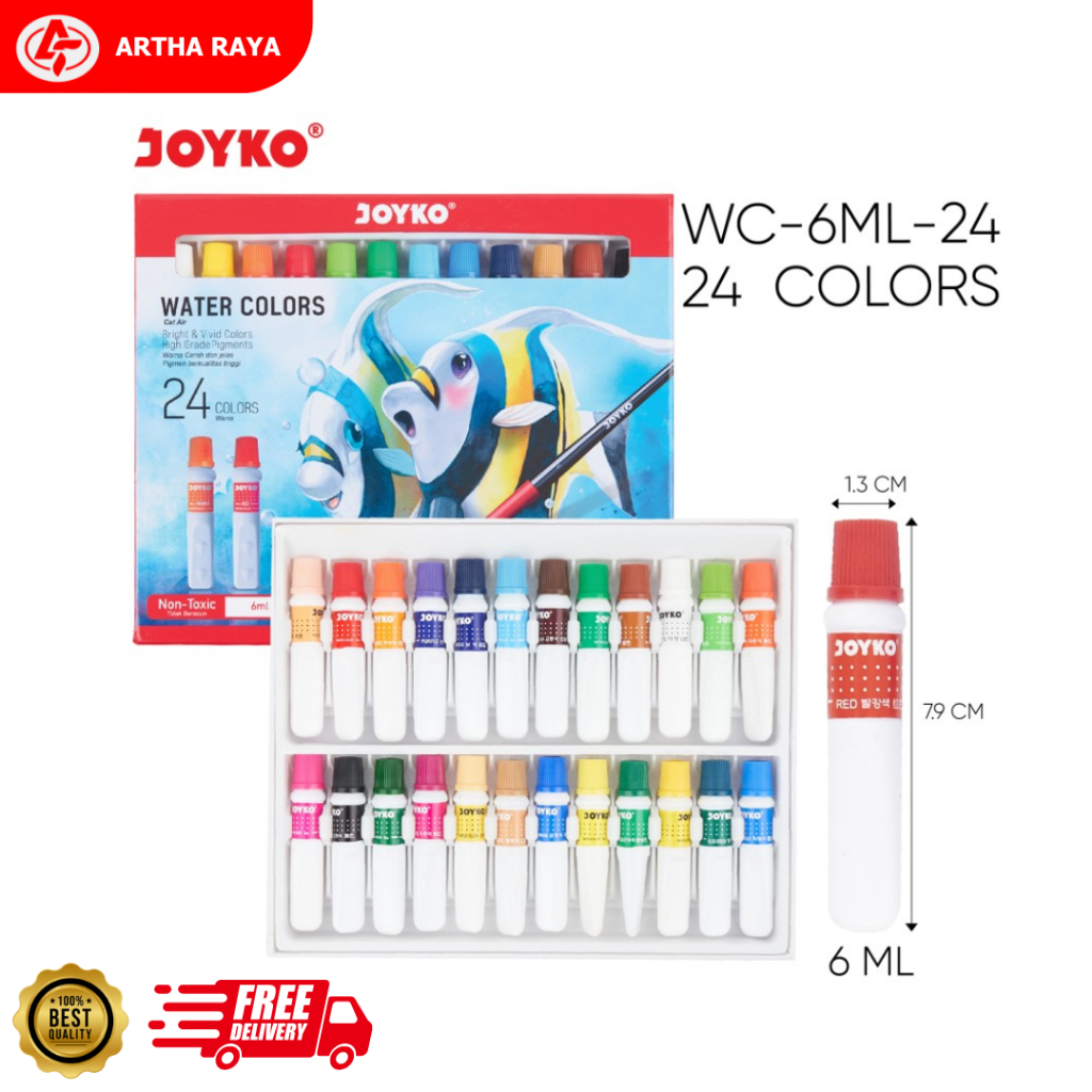 

Cat Air Water Color Joyko WAC-6ML - WAC-6ML-24 Warna