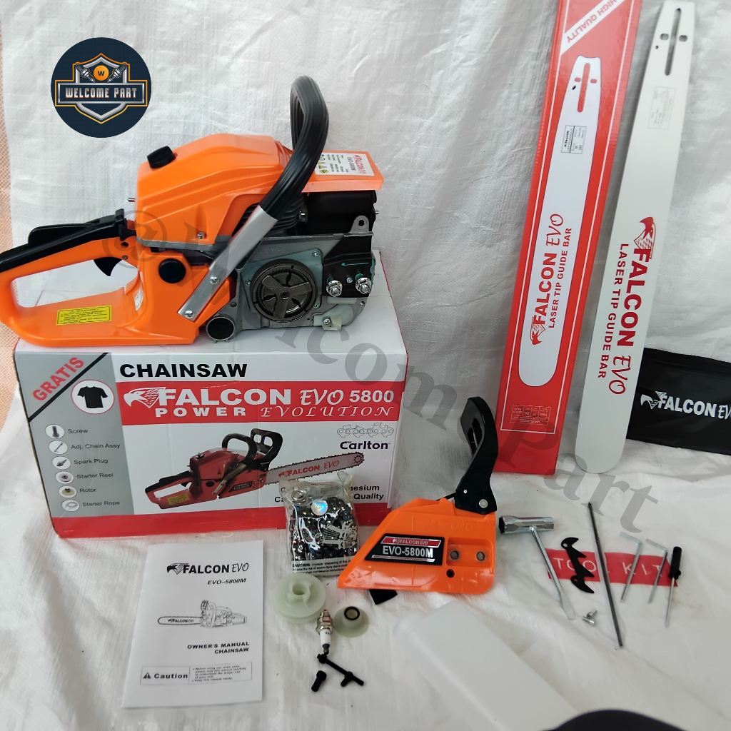 CHAINSAW 5800 FALCON 22 INCH / GERGAJI MESIN POTONG KAYU FALCON 5800