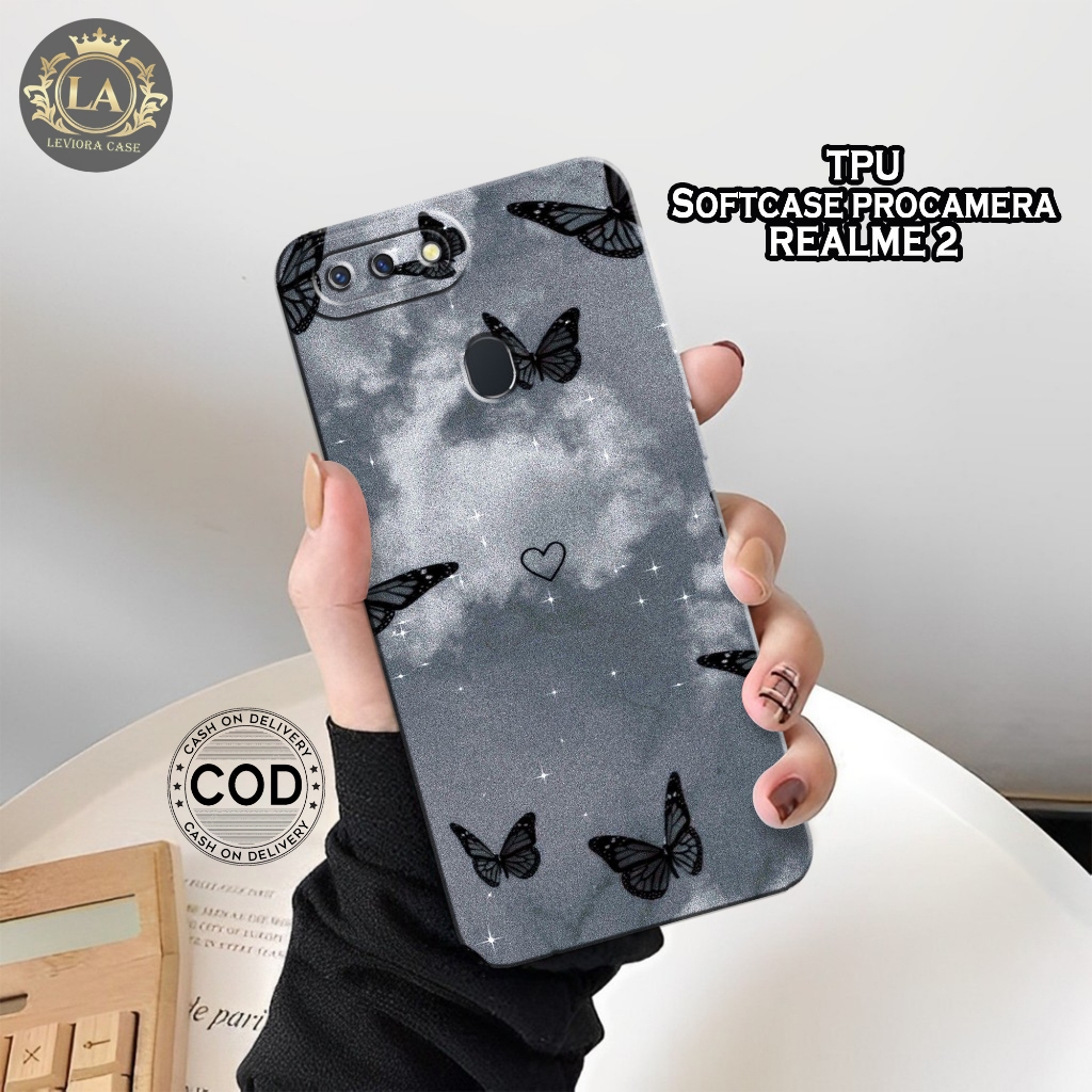 Case Realme 2  Terbaru - Leviora Case - Fashion Case Kupu-Kupu - Softcase Realme 2 Terbaru - Case Pr