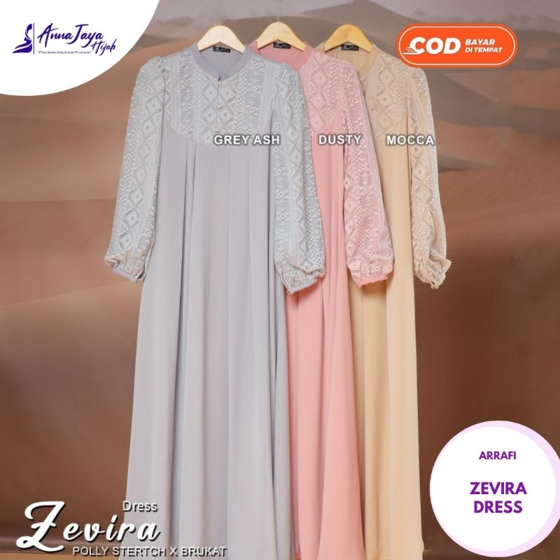 Arrafi Zevira Dress Polly Strech × Brukat Size M - XL