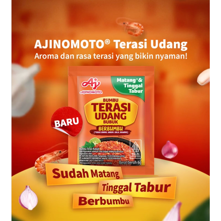 

Ajinomoto Sambal Terasi Udang Bubuk - 10 Sachet